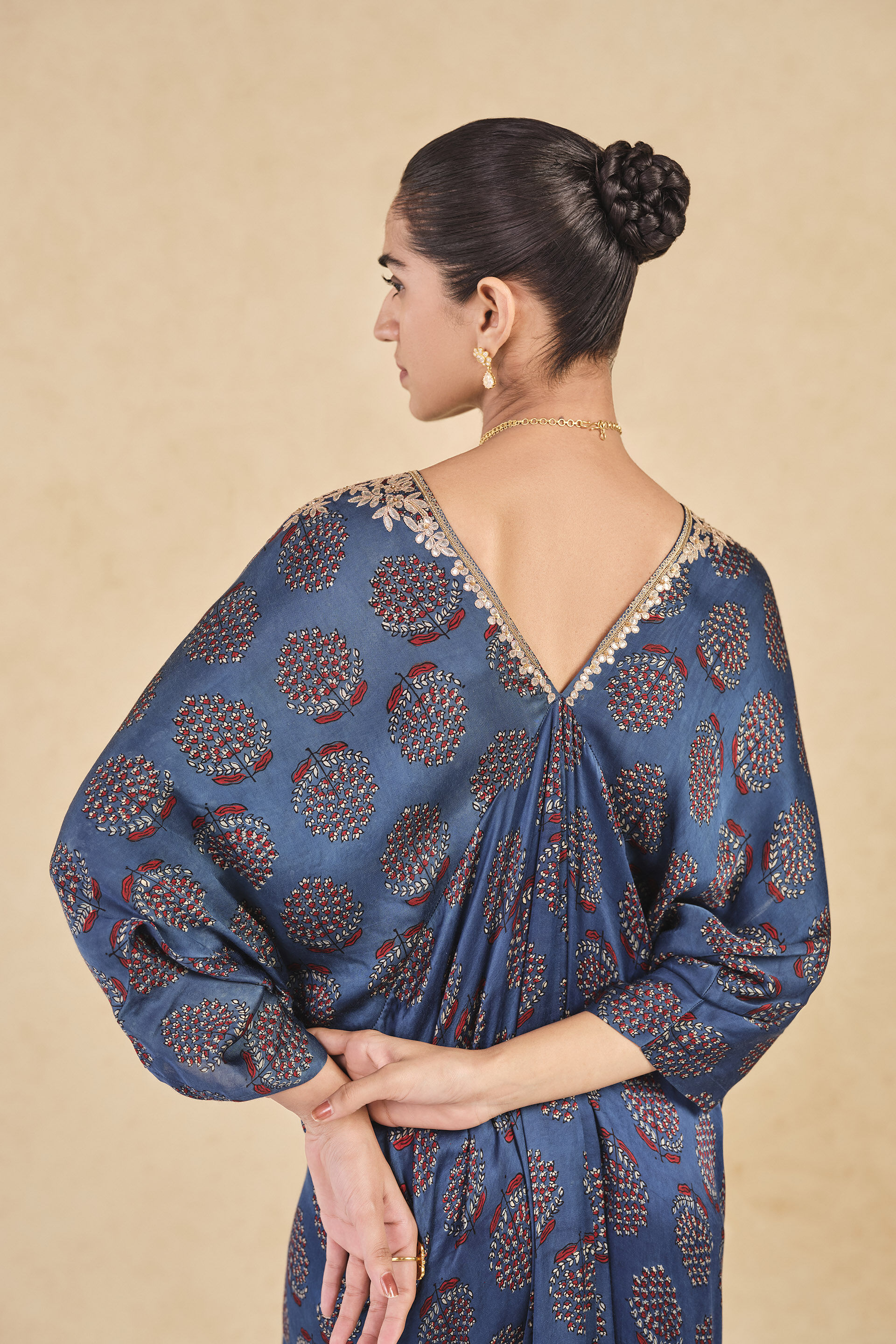 Drongo Printed Kaftan - Blue, Blue, image 5